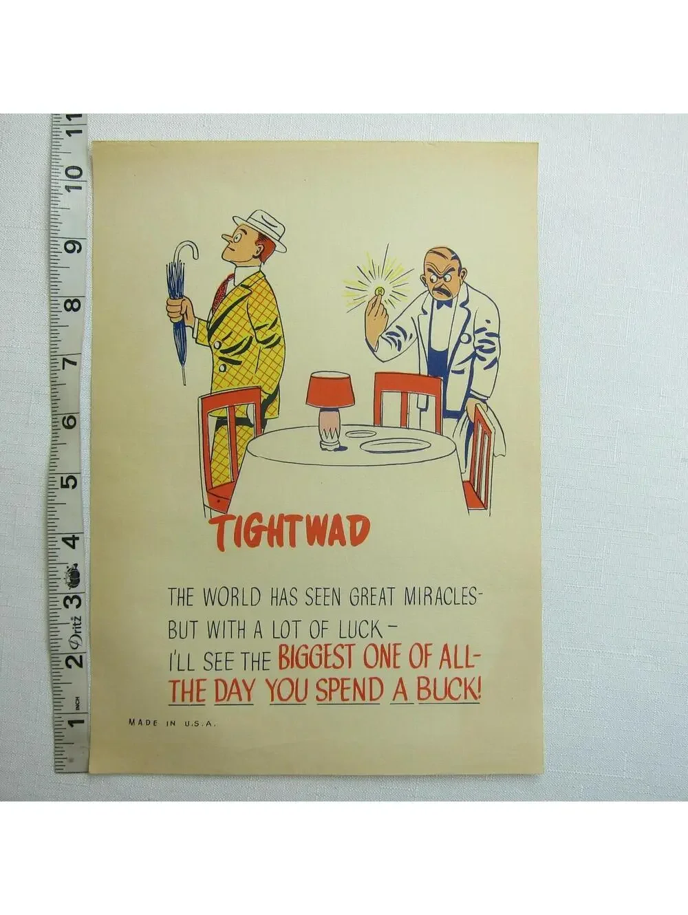 Vintage Vinegar Valentine Tightwad Penny Dreadful Sarcasm Insult Poem Ephemera